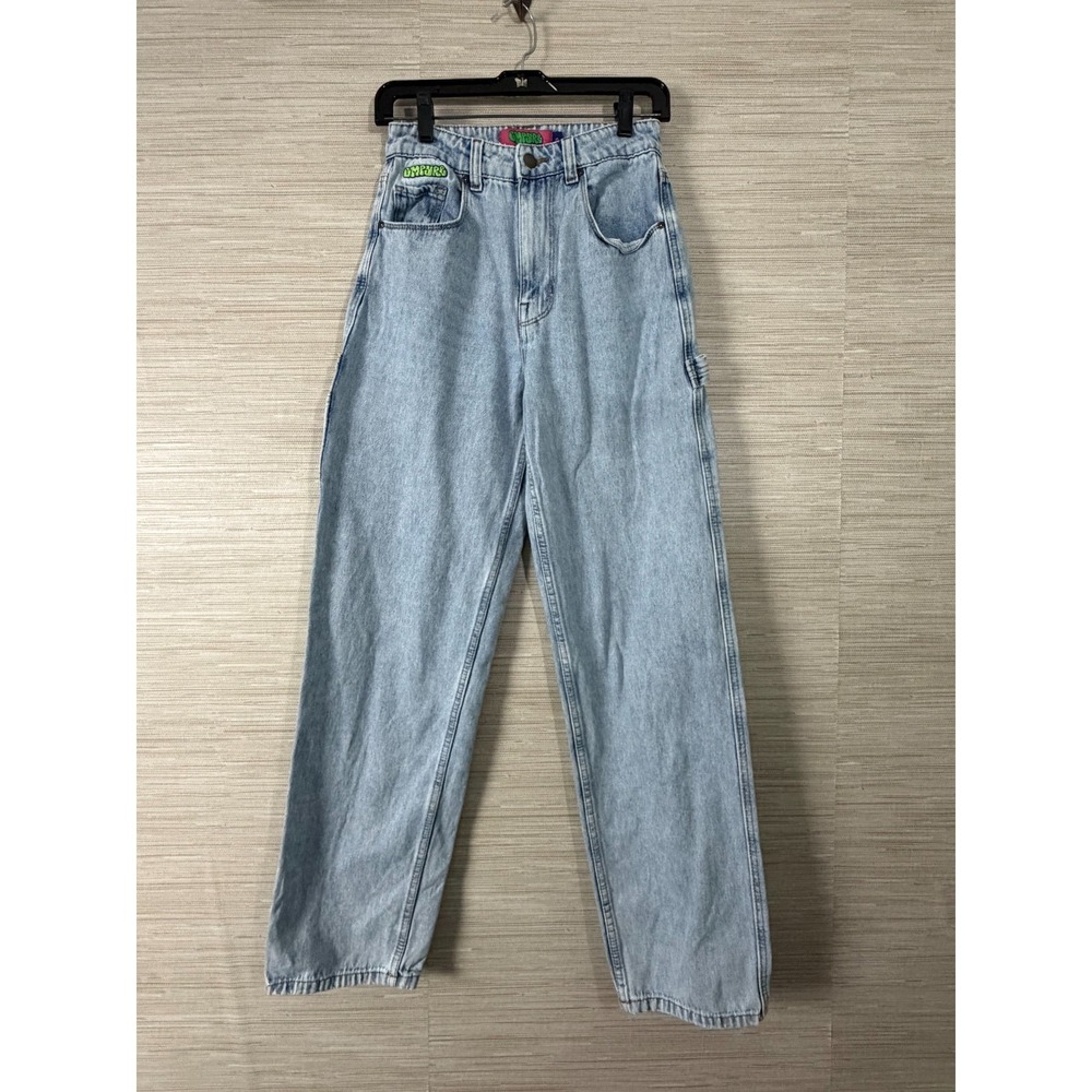 Empyre Tori Carpenter Jeans Girls Size 0 Blue Light Wash Utility Baggy Skate